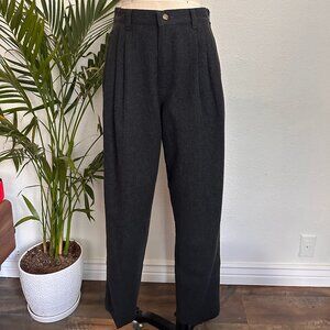 Vintage United Colors of Benetton 80s-90s Gray Wool Baggy Pants Size 42 (Medium)